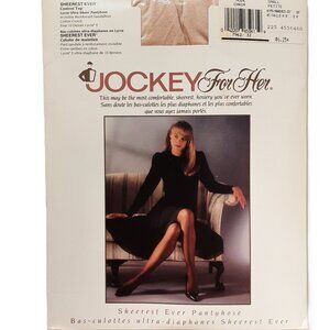 Vintage Jockey For Her "Sheerest Ever" Pantyhose - Size Small Petite Nude color